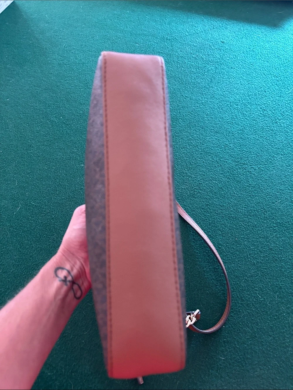Michael Kors Jet Set Logo EW Crossbody Brown Chain Acorn
